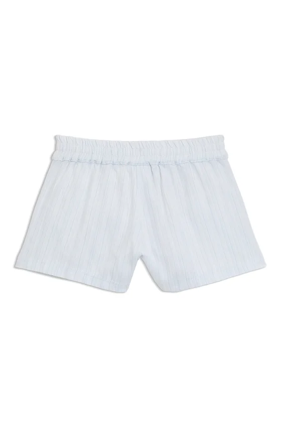 Kids’ cotton-blend shorts with broderie anglaise Kids’ cotton-blend shorts with broderie anglaise