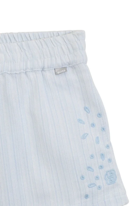 Kids’ cotton-blend shorts with broderie anglaise Kids’ cotton-blend shorts with broderie anglaise