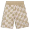 Kids’ cotton-blend shorts with stacked-logo print Kids’ cotton-blend shorts with stacked-logo print