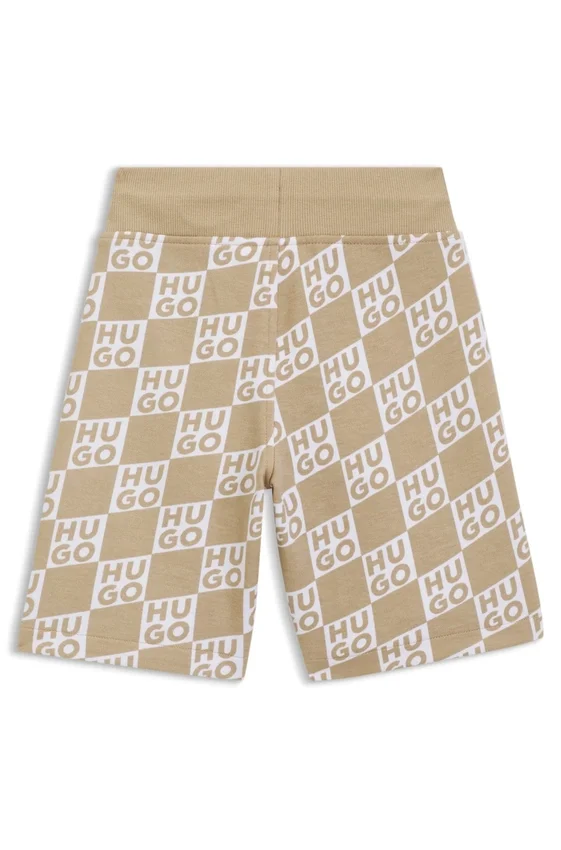 Kids’ cotton-blend shorts with stacked-logo print Kids’ cotton-blend shorts with stacked-logo print