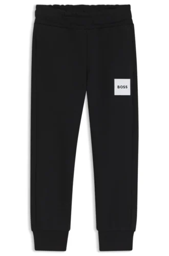 Kids’ cotton-blend sweatpants with logo label