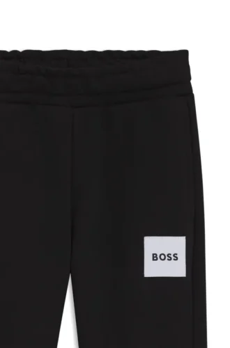 Kids’ cotton-blend sweatpants with logo label