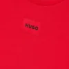 Kids’ cotton-blend sweatshirt with red logo label