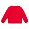 Kids’ cotton-blend sweatshirt with red logo label