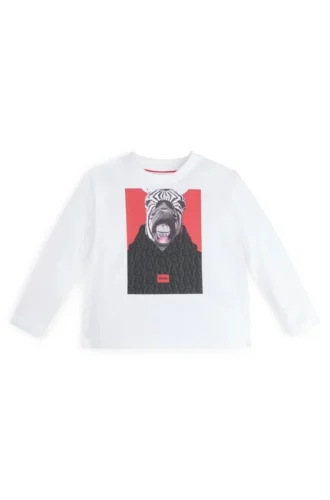 Kids’ cotton-blend T-shirt with new-season artwork