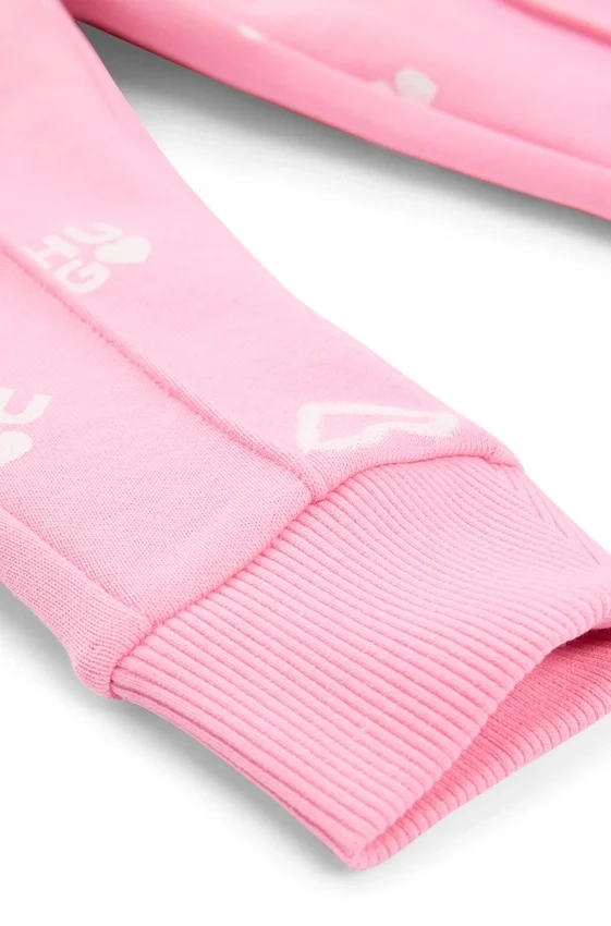 Kids’ cotton-blend tracksuit bottoms with logos and hearts Kids’ cotton-blend tracksuit bottoms with logos and hearts
