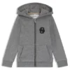 Kids’ cotton-blend zip-up hoodie with Double B monogram Kids’ cotton-blend zip-up hoodie with Double B monogram