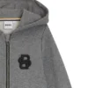 Kids’ cotton-blend zip-up hoodie with Double B monogram Kids’ cotton-blend zip-up hoodie with Double B monogram