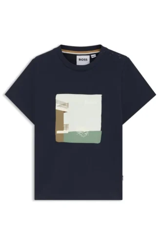 Kids’ cotton-jersey T-shirt with logo graphic
