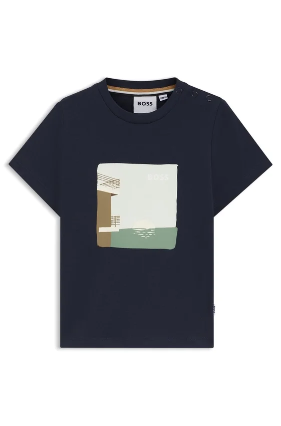 Kids’ cotton-jersey T-shirt with logo graphic Kids’ cotton-jersey T-shirt with logo graphic