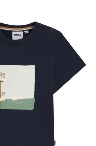 Kids’ cotton-jersey T-shirt with logo graphic