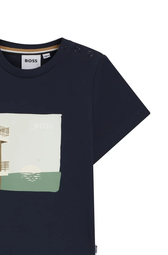 Kids’ cotton-jersey T-shirt with logo graphic Kids’ cotton-jersey T-shirt with logo graphic