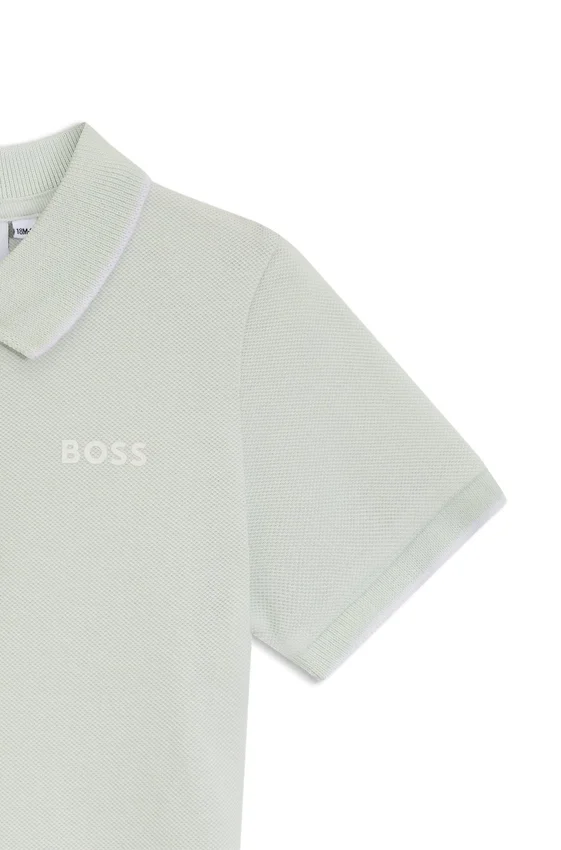 Kids’ cotton piqué polo shirt with logo print Kids’ cotton piqué polo shirt with logo print