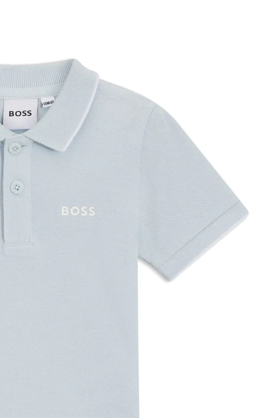 Kids’ cotton piqué polo shirt with logo print Kids’ cotton piqué polo shirt with logo print