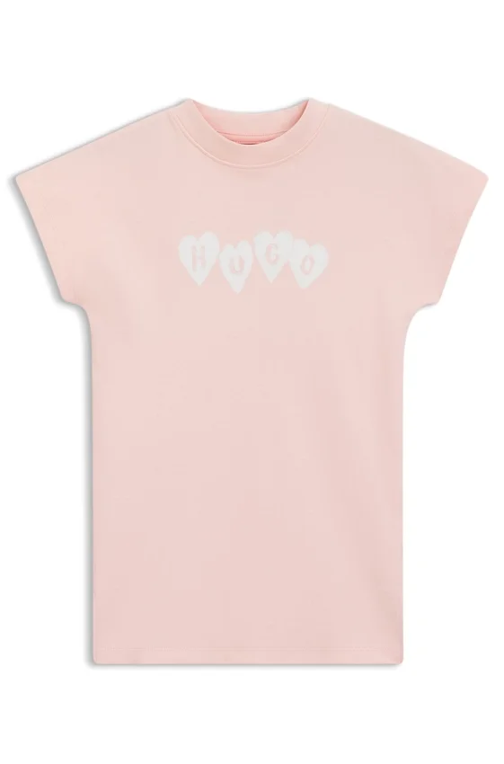 Kids’ cotton T-shirt dress with logo artwork Kids’ cotton T-shirt dress with logo artwork