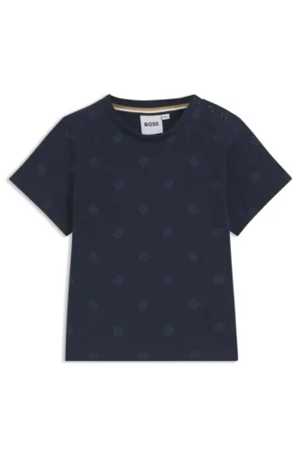 Kids’ cotton T-shirt with Double B monograms