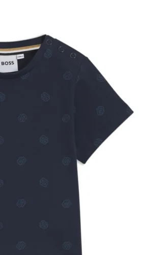 Kids’ cotton T-shirt with Double B monograms
