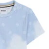 Kids’ cotton T-shirt with Double B monograms and clouds