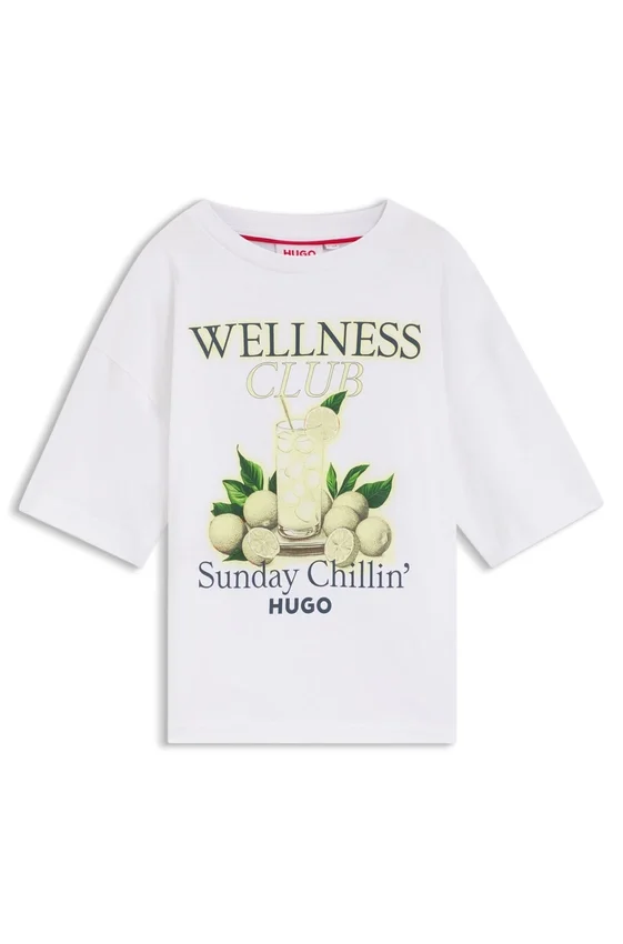 Kids’ cotton T-shirt with logo artwork Kids’ cotton T-shirt with logo artwork