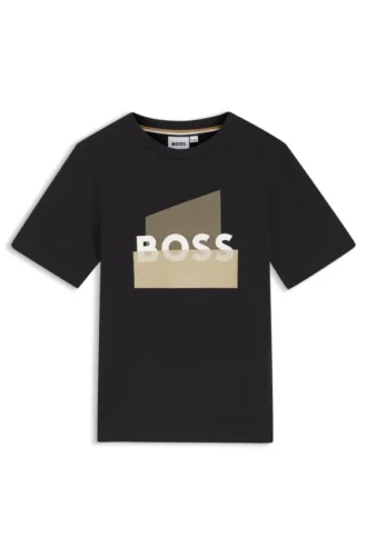 Kids’ cotton T-shirt with logo graphic