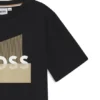 Kids’ cotton T-shirt with logo graphic