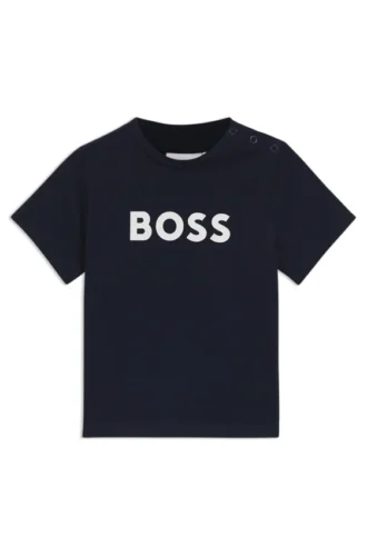 Kids’ cotton T-shirt with logo print