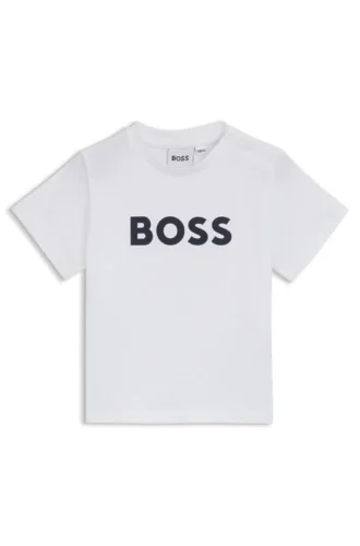 Kids’ cotton T-shirt with logo print