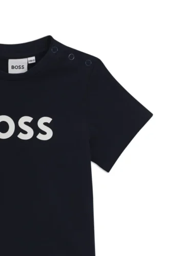 Kids’ cotton T-shirt with logo print