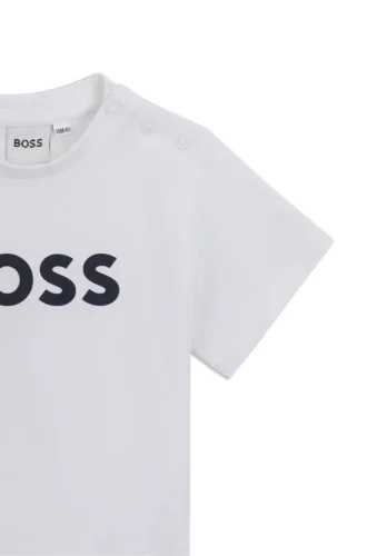 Kids’ cotton T-shirt with logo print