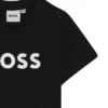 Kids’ cotton T-shirt with logo print
