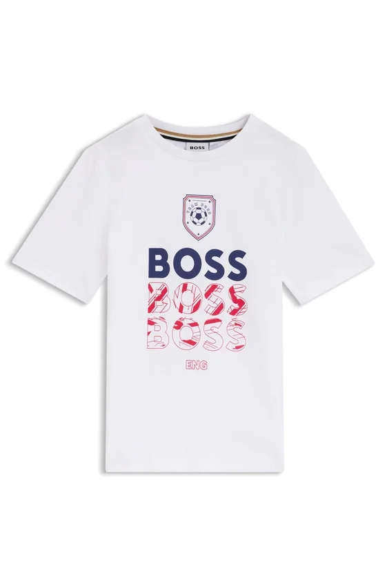 Kids’ cotton T-shirt with soccer artwork Kids’ cotton T-shirt with soccer artwork