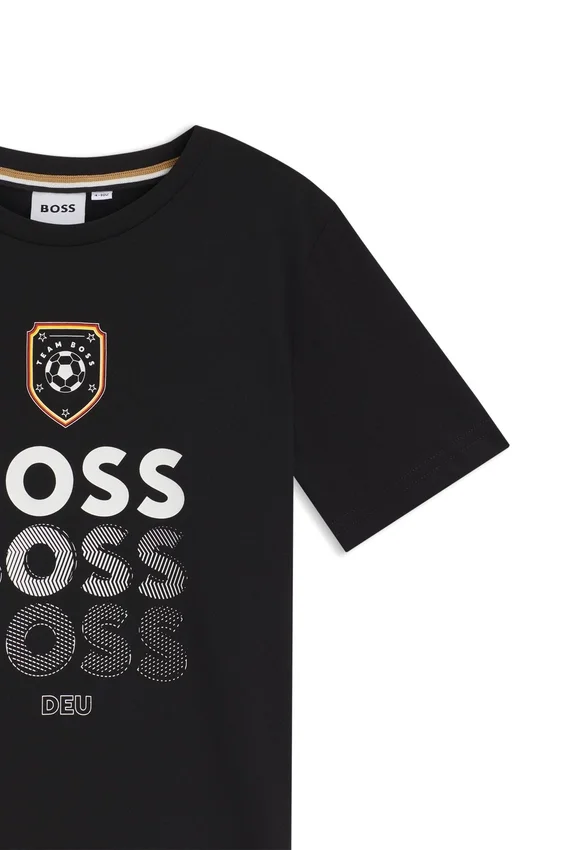 Kids’ cotton T-shirt with soccer artwork Kids’ cotton T-shirt with soccer artwork