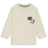 Kids’ cotton T-shirt with three logo badges Kids’ cotton T-shirt with three logo badges