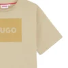Kids’ cotton T-shirt with velvet-effect logo