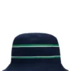 Kids’ cotton-twill bucket hat with logo and stripes