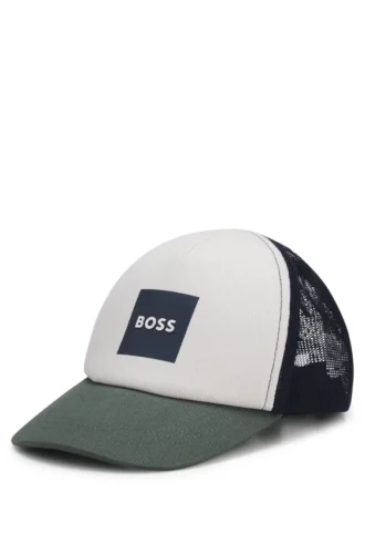 Kids’ cotton-twill cap with mesh back