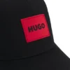 Kids’ cotton-twill cap with red logo label