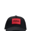 Kids’ cotton-twill cap with red rubber logo label