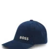 Kids’ cotton-velvet cap with logo