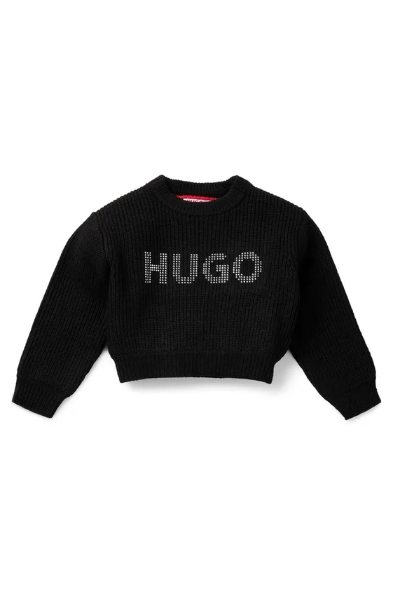 Kids’ cropped sweater with studded logo Kids’ cropped sweater with studded logo