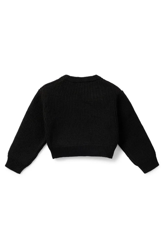 Kids’ cropped sweater with studded logo Kids’ cropped sweater with studded logo