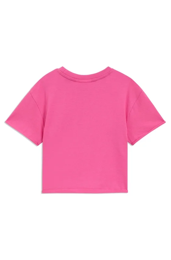Kids’ cropped T-shirt with contrast pocket Kids’ cropped T-shirt with contrast pocket