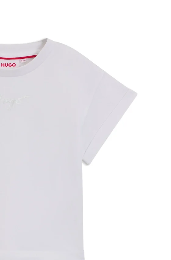 Kids’ cropped T-shirt with iridescent logo Kids’ cropped T-shirt with iridescent logo