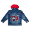 Kids’ denim jacket with detachable fleece hood Kids’ denim jacket with detachable fleece hood