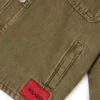 Kids’ denim overshirt with detachable fleece hood