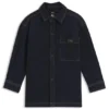 Kids’ denim shirt in stretch cotton