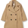Kids’ double-breasted coat with printed lining