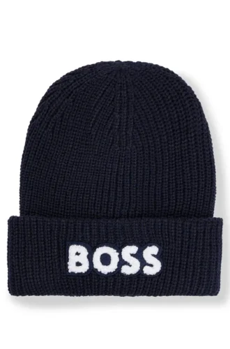 Kids’ double-layer beanie hat with terry branding