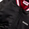 Kids’ double-logo bomber jacket in satin Kids’ double-logo bomber jacket in satin