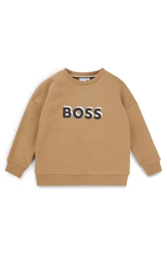 Kids’ embossed-logo sweatshirt in a cotton blend